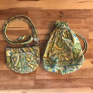 Vera Bradley cross body purse w matching wet bag